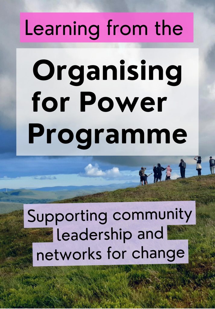 Zine cover: Learning from the Organising for Power Programme